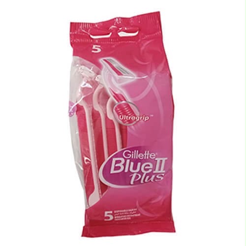 Gillette Blue II Plus Ultragrip – סכיני גילוח חד־פעמיים, 5 יחידות – גילט בלו